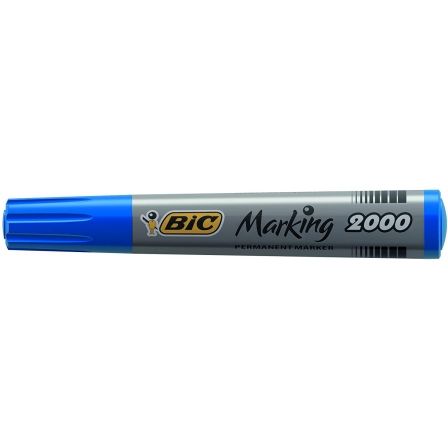 Bic Marcador Permanente Marking 2000 Punta Redonda Azul Caja 12 Ud